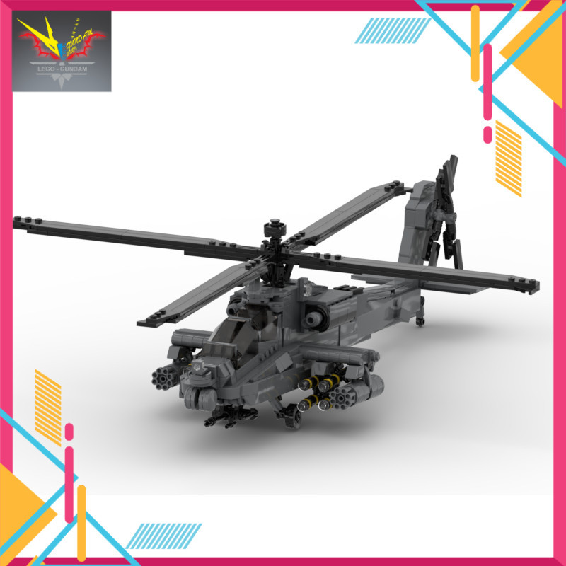 Army Ah-64 E Military MOC Assembly Toy
