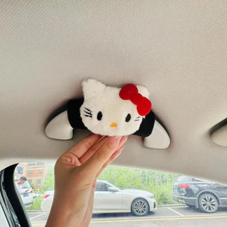ฝาครอบมือจับหลังคารถ Sanrio Hello Kitty - ตัวป้องกันที่เท้าแขนเบาะนุ่มสากลอุปกรณ์ตกแต่งภายในรถการ์ตูน Kawaii สําหรับเด็กผู้หญิงไอเดียของขวัญน่ารัก