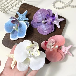พร้อมส่งในไทย Hair accessories โบว์ติดผมน่ารัก รูปปลาดาว เครื่องประดับแฟชั่นผู้หญิง beach