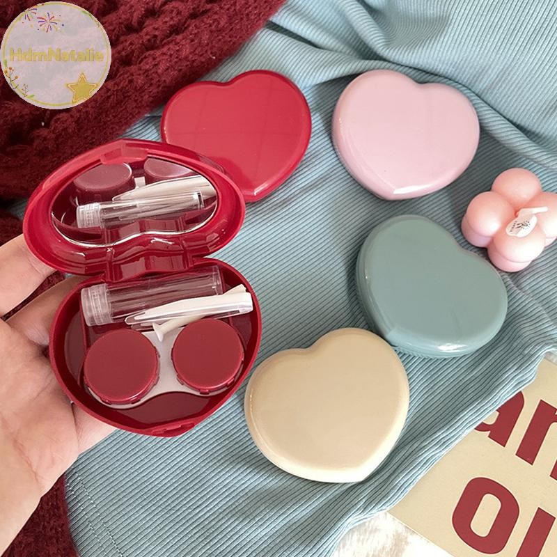 HdmNatalie Cute Candy Colored Contact Lens Case Mirror Companion Box Travel Easy Carry Storage TH