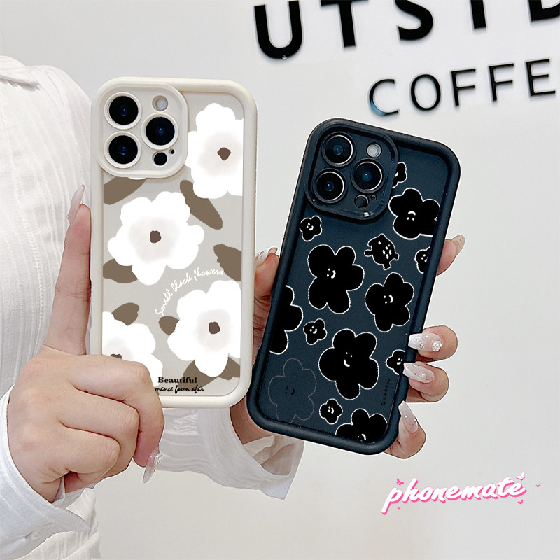 จัดส่งจากประเทศไทย ดอกไม้สีขาวเต็มหน้าจอ for Samsung A55 5G A54 5G A53 5G A15(4G 5G)
