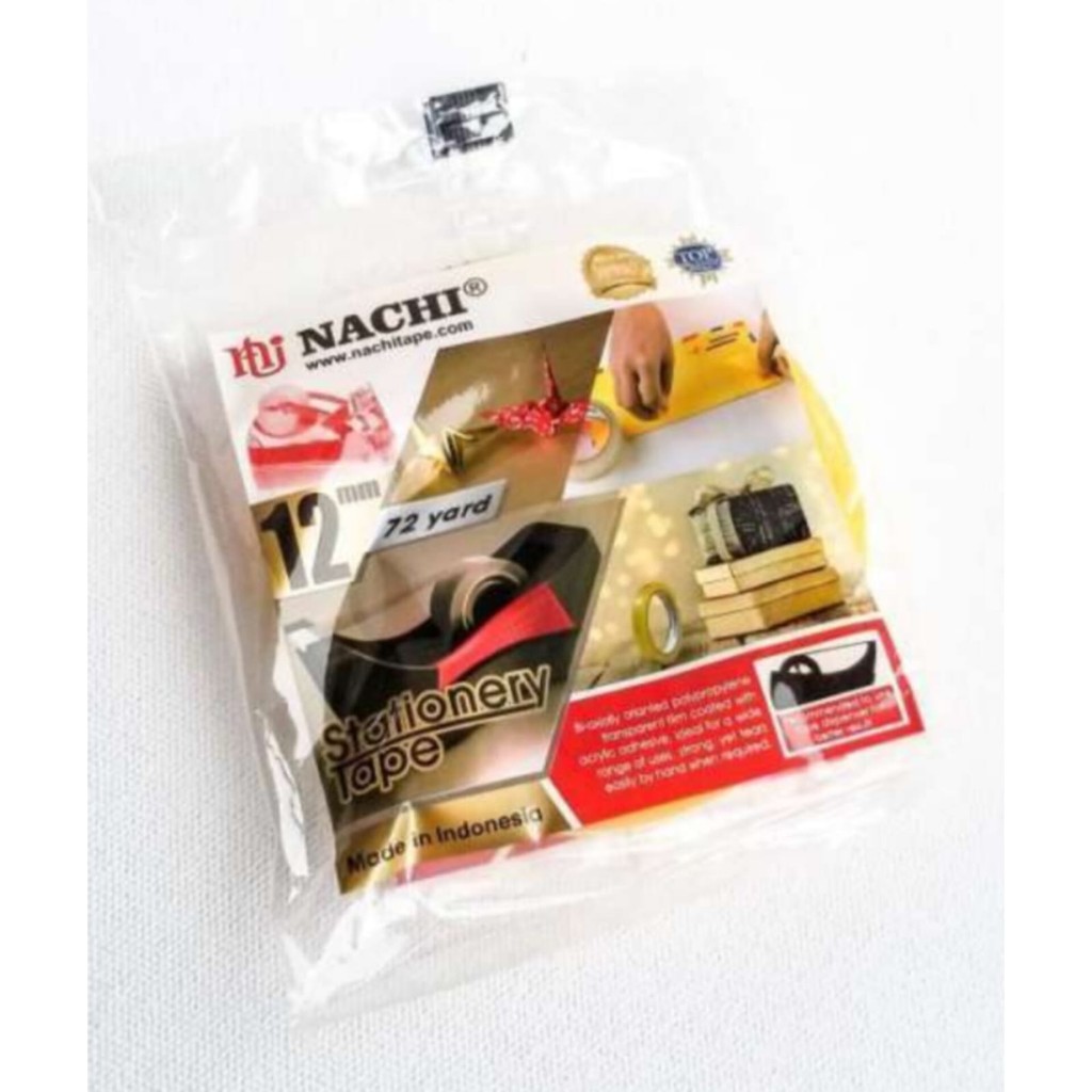 เทปฉนวน Nachi LARGE 12 mm x 72 หลา 1/2X72 / Solatip