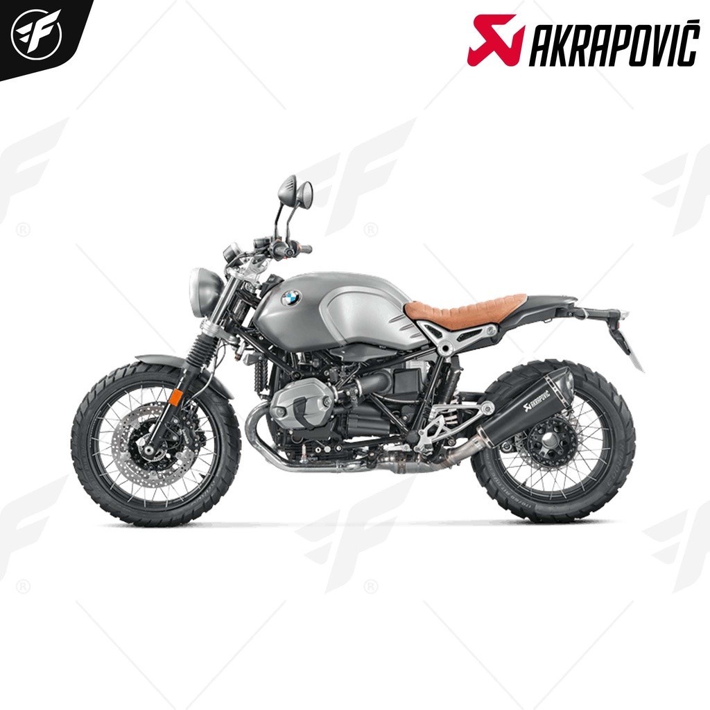 ท่อ Akrapovic Slip on Titanium ออกล่าง Black : for BMW R NINET 13-20 / New!! R NINET Scramble 17-20