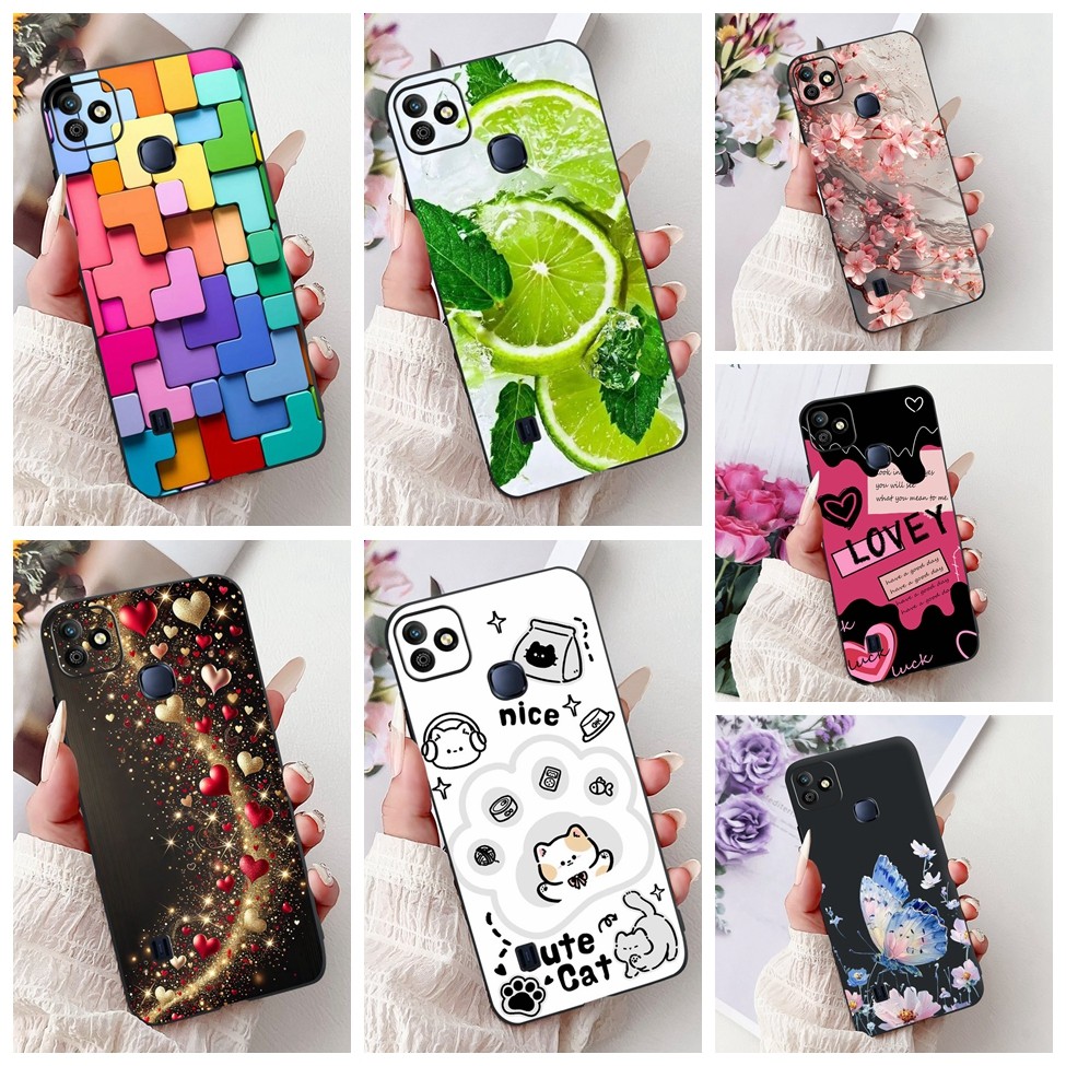 ปลอก Infinix X612 X612B ฝาครอบ Infinix Smart HD 2021 กรณีผีเสื้อหรูหรารักแฟชั่นดอกไม้ Cool หล่อ Lion