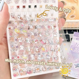 Mini Deco สติกเกอร์หนังสือ Emoji สติกเกอร์ชุดน่ารักโบว์โบว์ Journal โทรศัพท์เล็บตกแต่งสติกเกอร์กันน้ํา DIY Collage