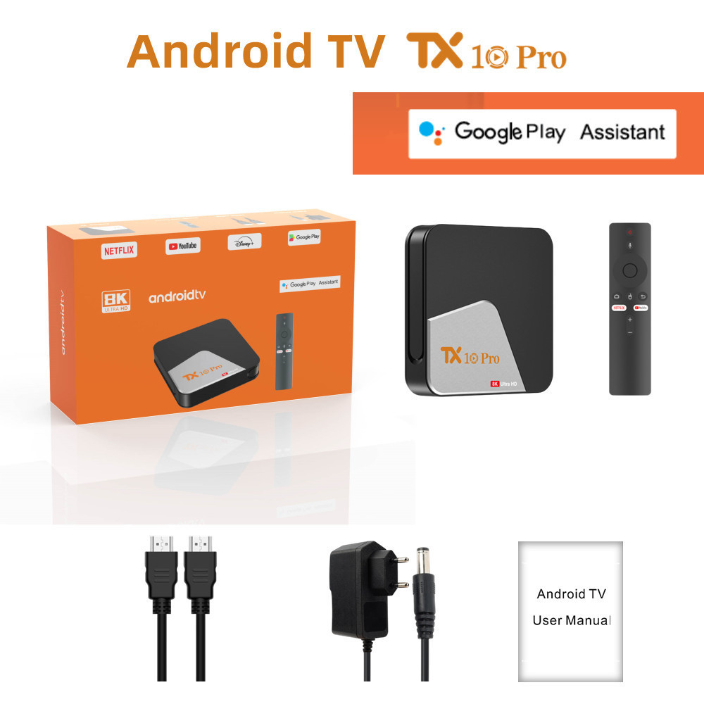 การค้าต่างประเทศจัดหาเฉพาะ TX10-PRO Set-Top Box 8K 5G Dual-Band Android 13ATV2+16GB กล่องทีวี
