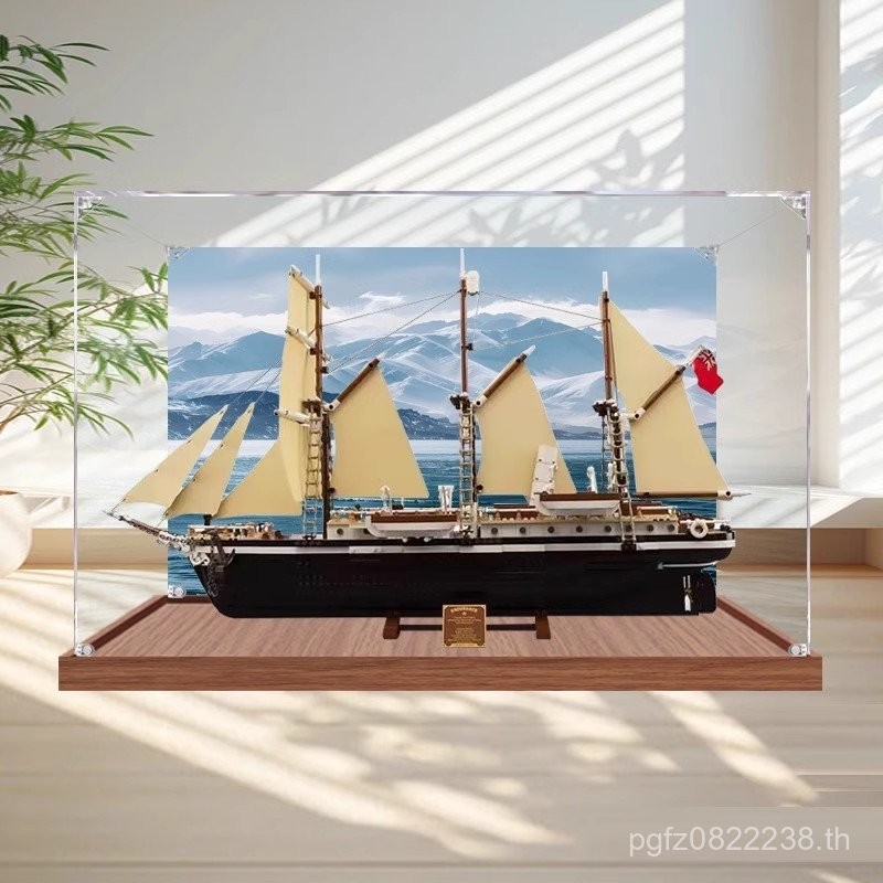 เรือ 10335 กล่องแสดงหมายเลขที่ใช้งานได้โปร่งใส Forbearance ขนาดใหญ่กล่องเก็บฝุ่น Lego Adventure รูปอ