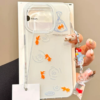 เคสไอโฟน 17 สำหรับ iPhone 16 15 13 11 14 12 Pro Max 16 Plus 14 Plus 15 Plus ปลาทอสดสดใหม่ที่หรูหราปก IMD ใหม่
