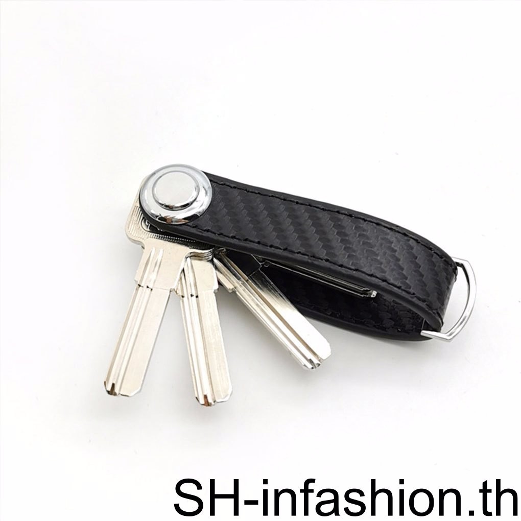 infashion 1/2 Key Bag Unisex Compact Structure Holder Keys Organizer Storage Bags Simple Design ของขวัญวันพ่อ Keyholder มัลติฟังก์ชั่น