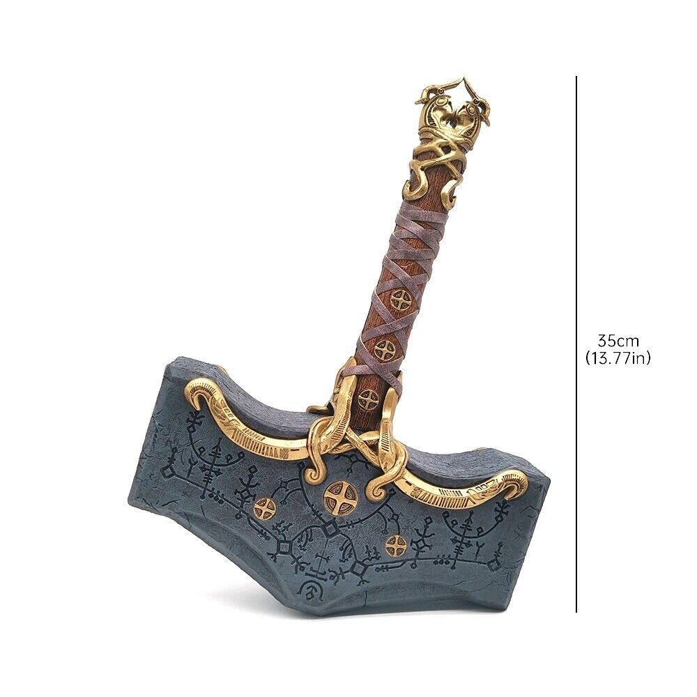 God of War Thor's Hammer Ragnarok Kratos Thorhammer Mjolnir 35cm Figure Toy Gift