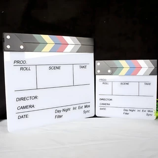สเลท clapper board สเลทคัทฉาก สเลทคัดฉาก พรอพถ่ายรูป 20x20cm