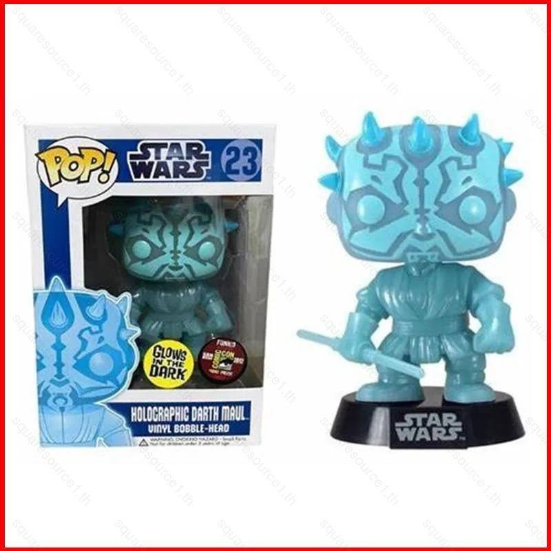 Sqt FUNKO POP Star Wars Holocraphic Darth Maul Action Figure Luminous ตุ๊กตาของเล่นสําหรับของขวัญเด็