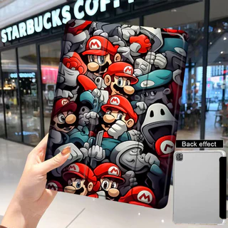 Mario เคสไอแพด โหมดสามพับ For Air6 11นิ้ว Air4 Air5 gen10 Gen7 gen8 gen9 gen5gen6 Air1/2 Air3 pro11 mini4/Mini5/mini6
