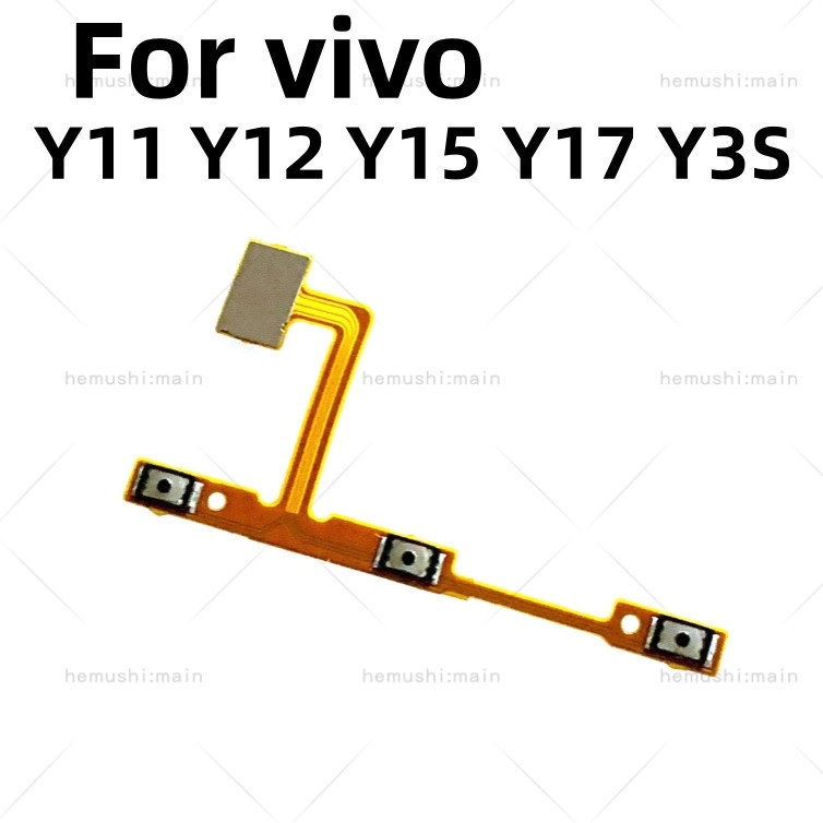 Vivo Y11 Y12 Y15 Y17 Y19 ปุ่มสวิตช์ไฟปุ่มด้านข้าง Flex Cable โทรศัพท์มือถือส่วน
