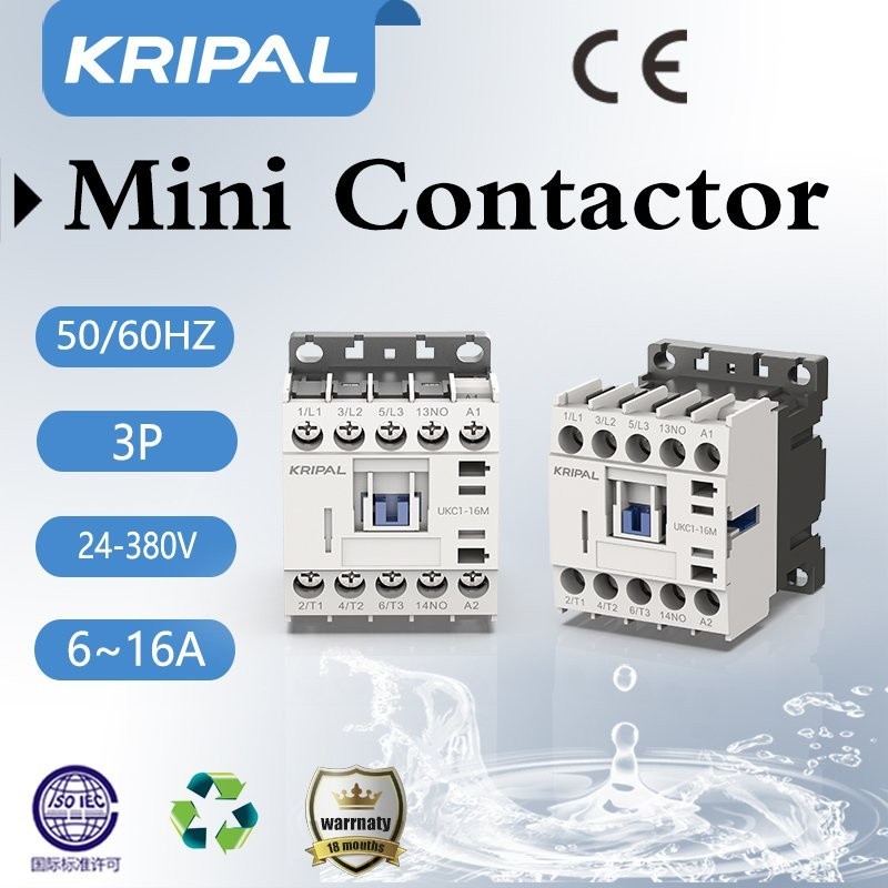 ✩Mini contactor 3P 6A 9A 12A DC Contactor device 24V 48V 110V 220V DIN-Rail Mounting Electrical prot