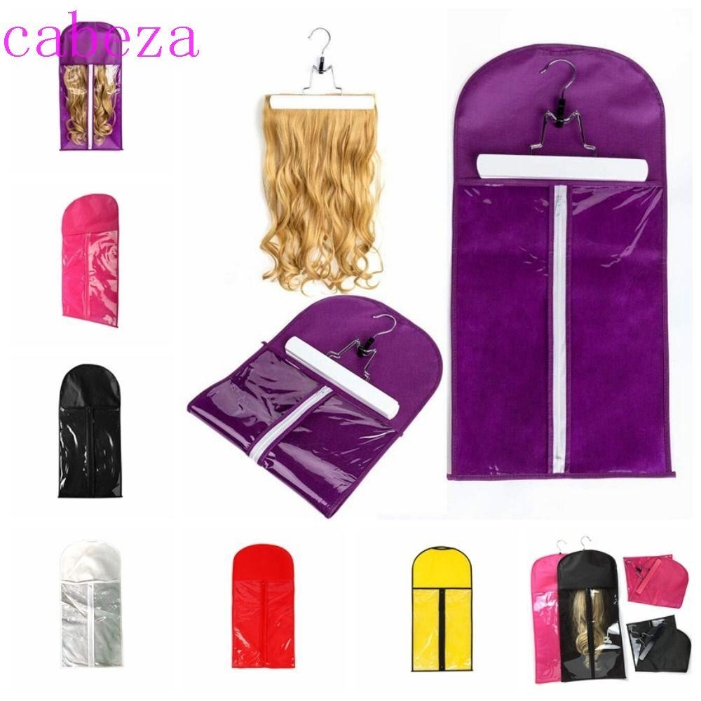 ถุงเก็บวิกผม CABEZA, แพ็คเกจถุงวิกผมกันน้ํากันฝุ่น, สีแดงป้องกันต่อผมแบบพกพาที่ใส่วิกผมกรณี