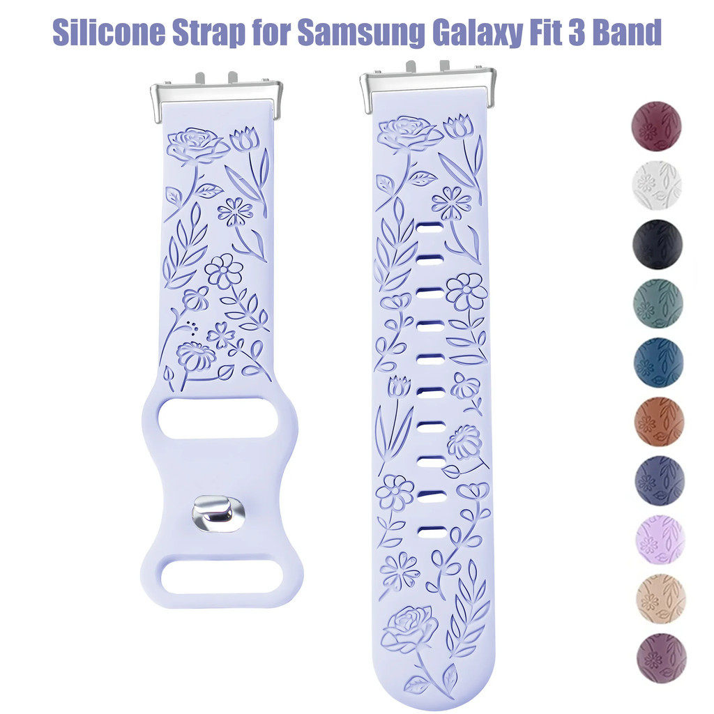 สายซิลิโคนสําหรับ Samsung Galaxy Fit 3 นาฬิกาสร้อยข้อมือเปลี่ยนสายนาฬิกากีฬาสําหรับ Samsung Galaxy Fit3 อุปกรณ์เสริมวง