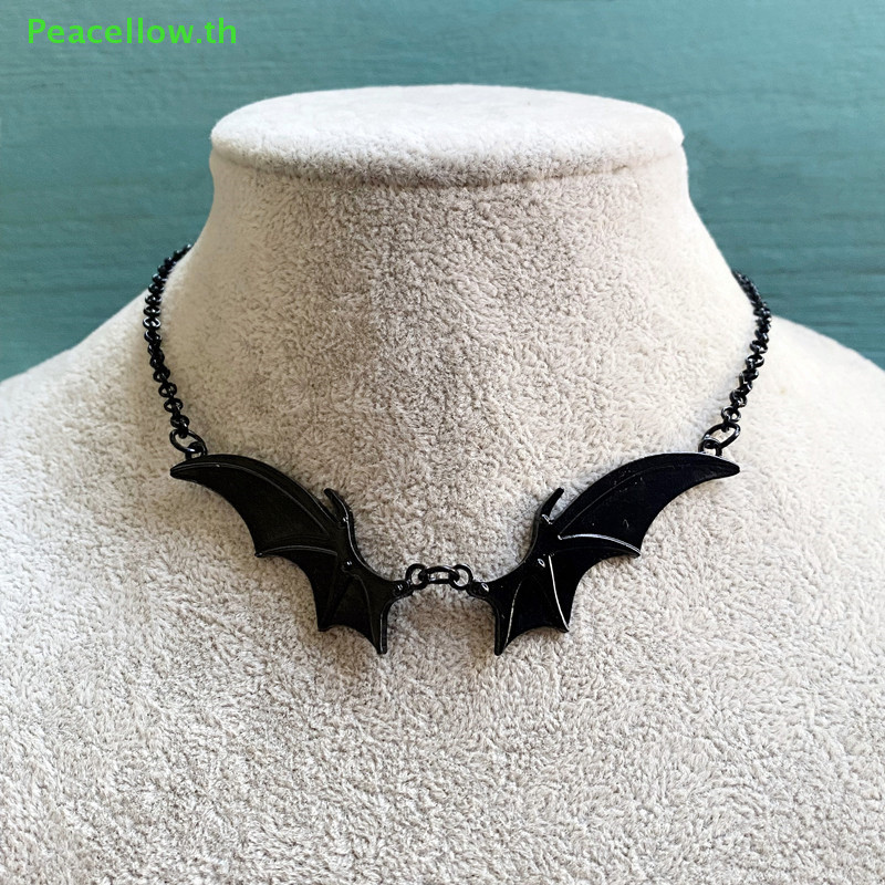 Peacellow Goth Vampire Vintage ค้างคาวจี้ Choker สร้อยคอคริสต์มาส Witchy ของขวัญสําหรับผู้หญิงที่ดีที่สุดเพื่อนเครื่องประดับแฟชั่นใหม่ TH