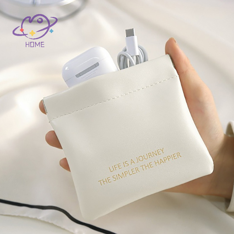 [mayhome] Lip Data Line ชุดหูฟังกระเป๋าเก็บกระเป๋าแต่งหน้า Charger Key Self-closing Shrapnel Bag เคสเครื่องสําอางแบบพกพา {TH}