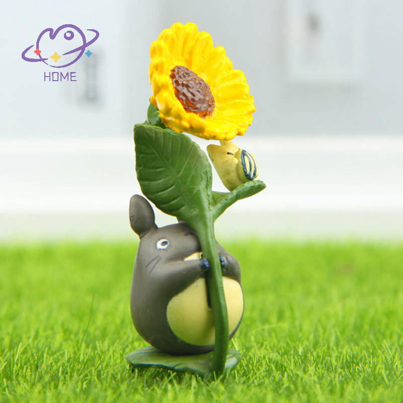[mayhome] Pvc สามมิติดอกทานตะวันการ์ตูนแมวรูป DIY การทําสวนฉ่ําภูมิทัศน์ตุ๊กตาของเล่น {TH}