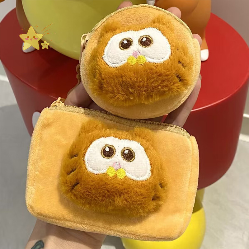 [JBTH] Plush Garfield Coin Purse พวงกุญแจน่ารักซิปเหรียญกระเป๋าสตางค์หูฟังกระเป๋าเก็บกระเป๋าเป้สะพายหลังจี้ Ch [JB]