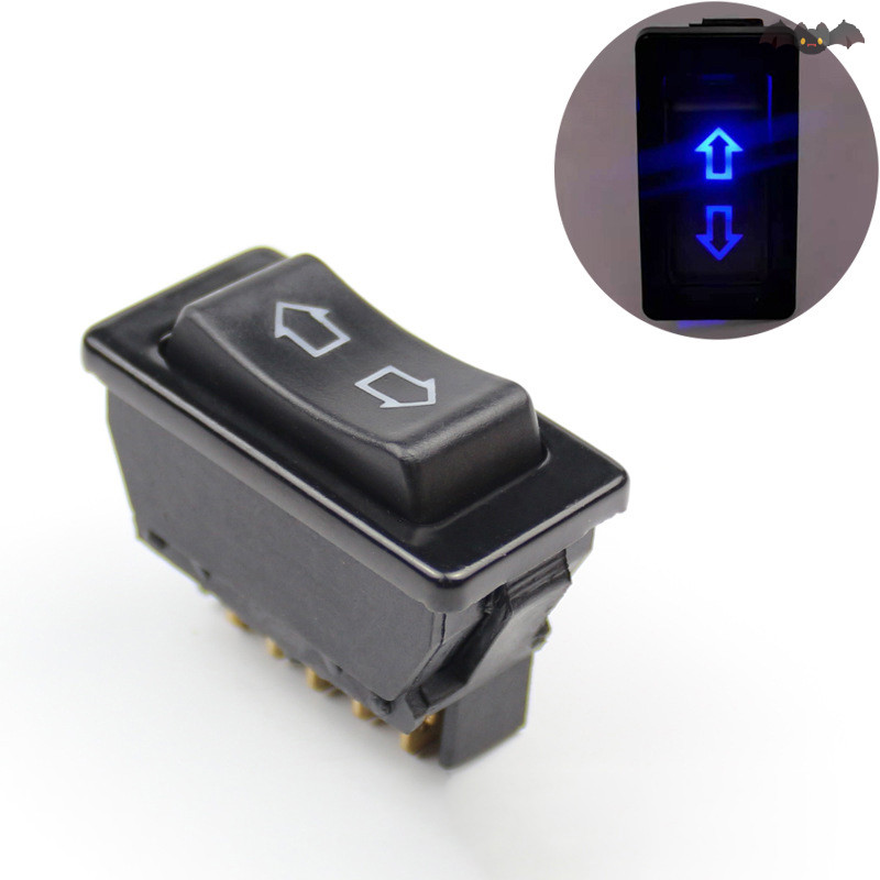 [PE] Universal Direct Current 12V 20A สวิตช์กระจกไฟฟ้ารถยนต์อัตโนมัติ 5 Pins (สีน้ําเงิน) TH