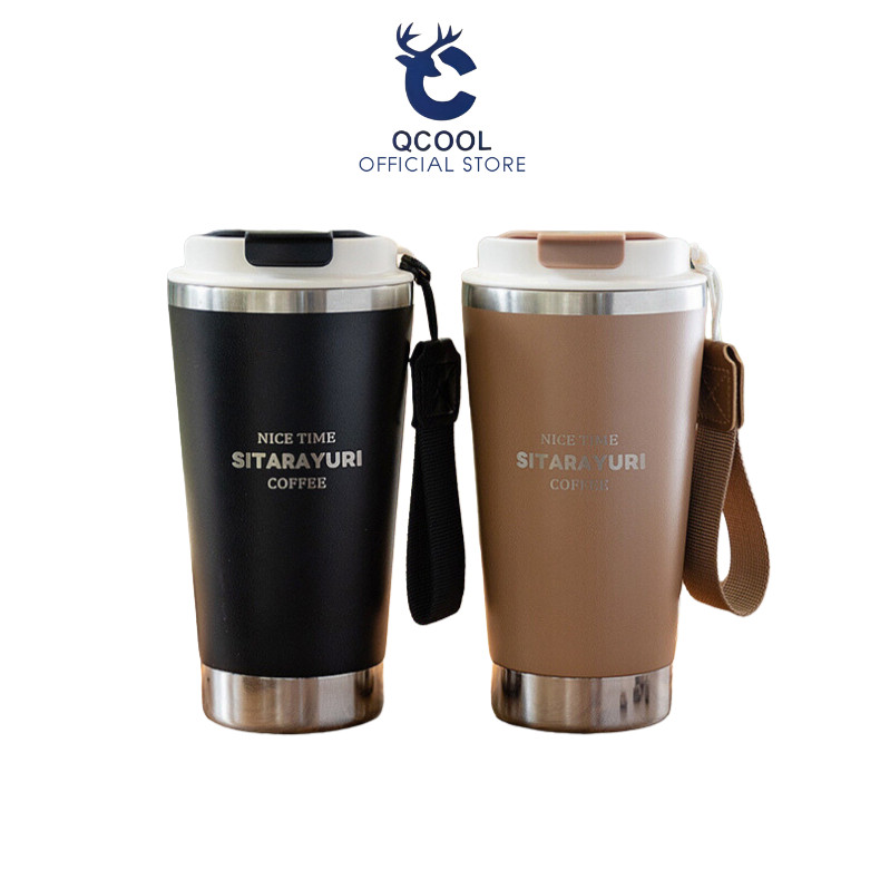 SITARAYURI (ของแท้) แก้วกาแฟ แก้วสแตนเลสเก็บอุณหภูมิ แก้วเก็บความร้อน/เย็น 580ml แก้วเก็บอุณหภูมิร้อน