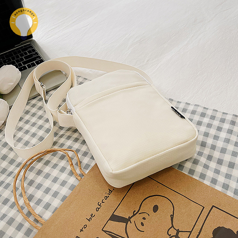 [neogrange] Simple Trend Macaron สีทึบไหล่ Crossbody กระเป๋าผ้าใบอเนกประสงค์แฟชั่น Zero กระเป๋าสตางค์ Samll กระเป๋าโทรศัพท์ทรงสี่เหลี่ยมสําหรับเด็กผู้หญิง TH