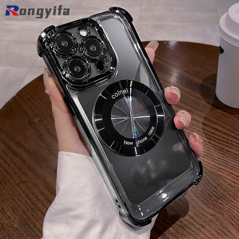 แม่เหล็กโปร่งใสเคสโทรศัพท์สําหรับ Infinix Note 40 Pro Hot 40 40i 30 30i 20i 12 Play 11s 10s NFCสมาร์ท 8 5 7 Spark go 2024 ธุรกิจแม่เหล็กชาร์จAnti-Fallเคสใส