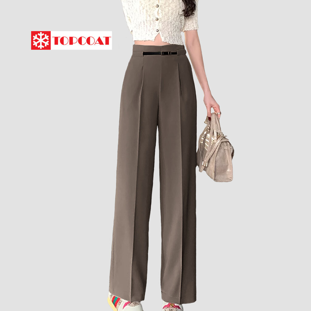 TOPCOAT กางเกงขายาวทรงกระบอกใหญ่ สำหรับผู้หญิง (กางเกงอย่างเดียว) Size : S-XL