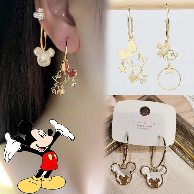 Disney Anime Mickey Mouse ต่างหู Kawaii Minnie Eardrop การ์ตูนผู้หญิงเครื่องประดับของขวัญสาว