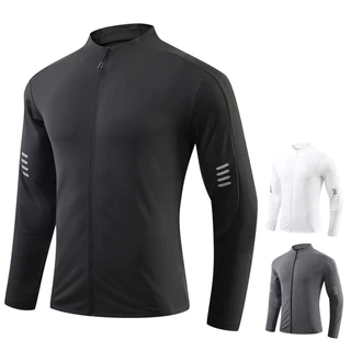 mvp sport เสื้อแจ็คเก็ตคอตั้ง แจ็คเก็ตกีฬา เสื้อเชิ้ตแขนยาว โลโก้สะท้อนแสงบนแขนเสื้อ
