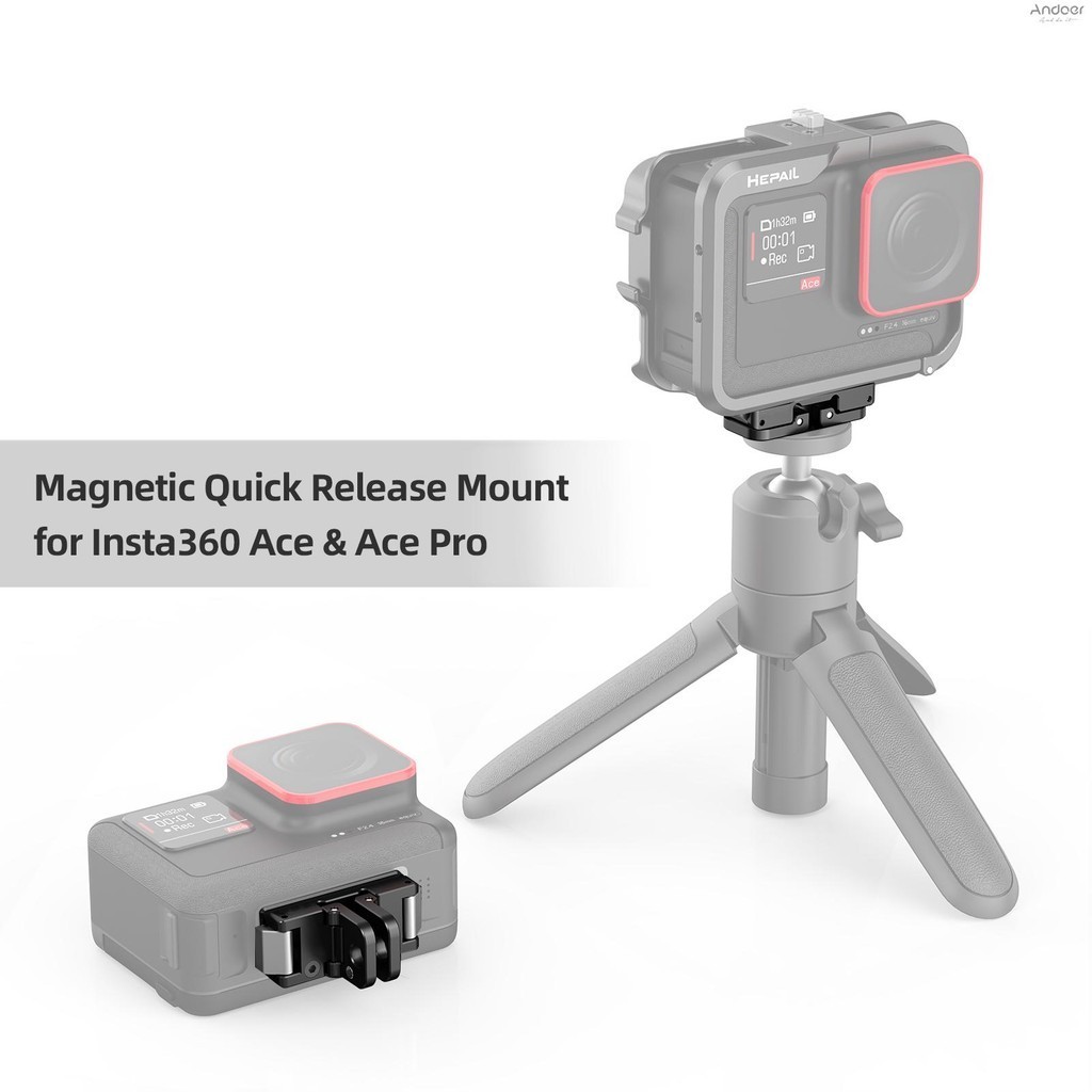 Magnetic Quick Release Mount สําหรับกล้องกีฬาอะแดปเตอร์แม่เหล็ก Mount อลูมิเนียมสําหรับ Insta360 Ace/ Ace Pro