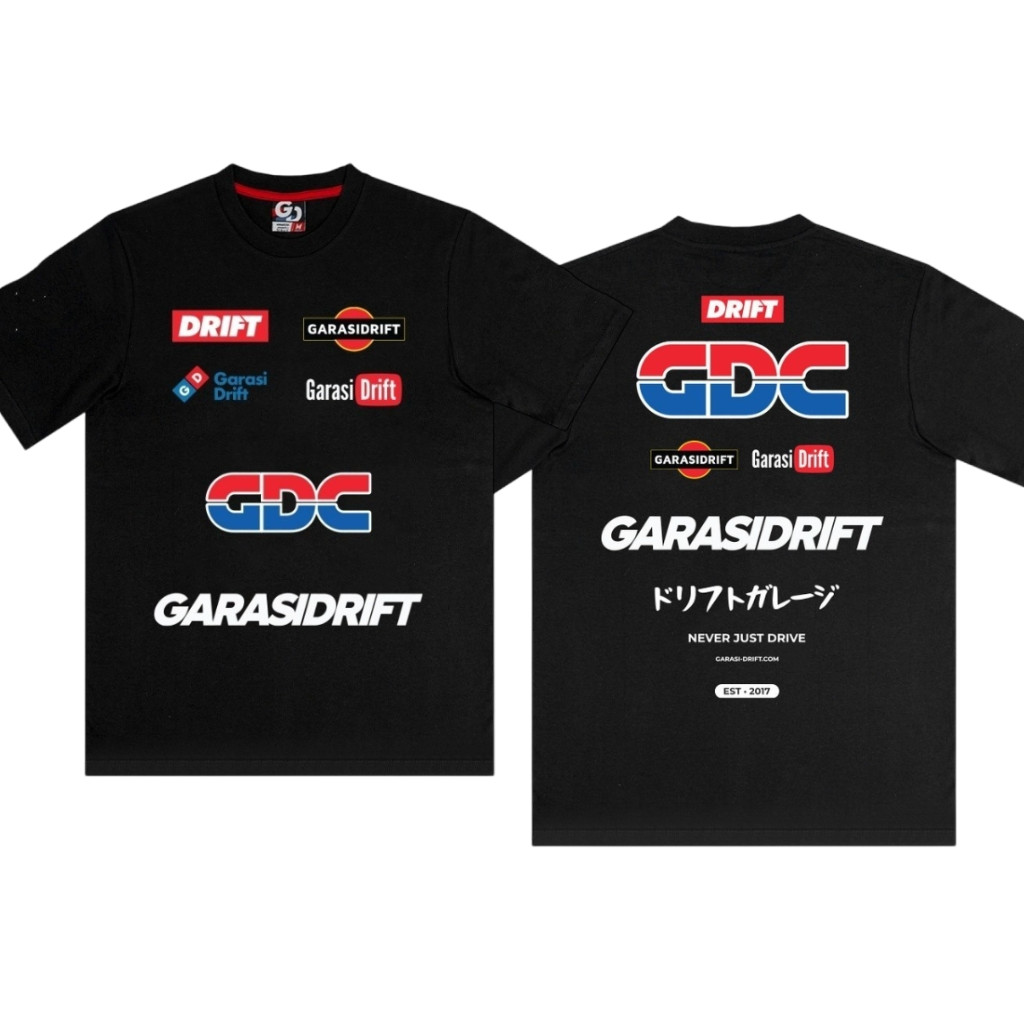 Basic Drift Garage เสื้อยืดคลาสสิก Drift Team Garage สีดํา