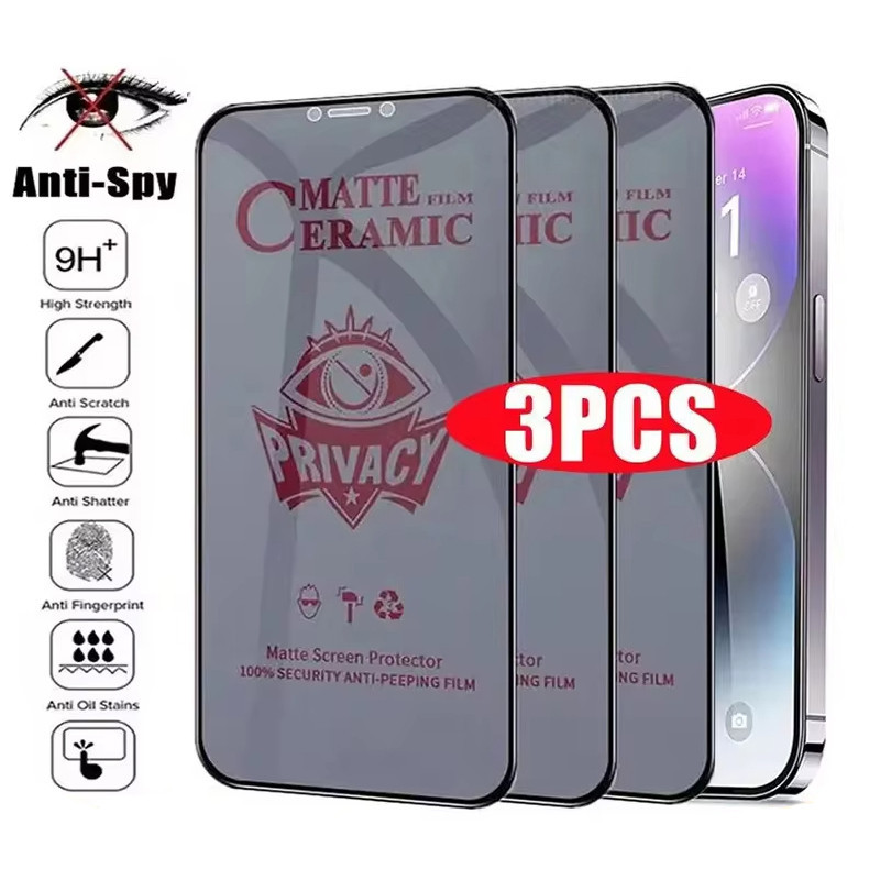 ฟิล์มเซรามิกส์ เต็มจอ ฟิล์มกันเสือก for Samsung S25 S24 Ultra S23 S22 S21 S20 FE A15 A13 A55 A54 A53 A52 A35 A34 A33 A71