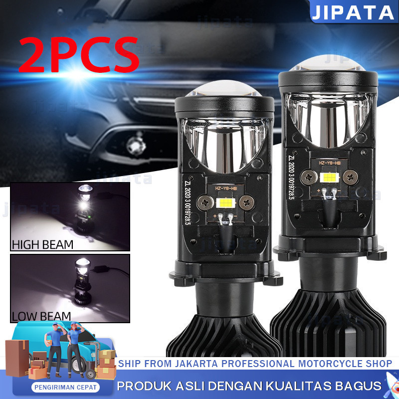 รุ่นใหม่2022 1คู่ หลอดไฟหน้าLedมินิโปรเจคเตอร์ รุ่น Y6 ขั้ว  ไฟหน้าLED Mini Projectorรุ่นRและY6D-R ข