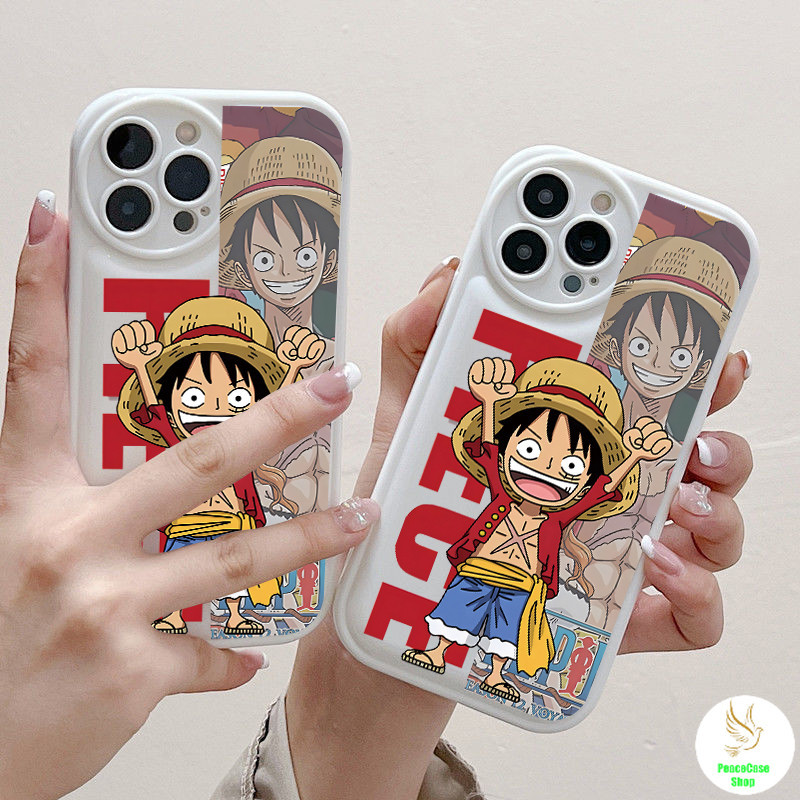 COD-ในไทย เคส One Piece สุดเจ๋ง ลูฟี่ตัวน้อย สําหรับiPhone 7 8 X 11 12 13 14 15 TPU ซิลิโคนเปลือกเบาะลมคู่รัก