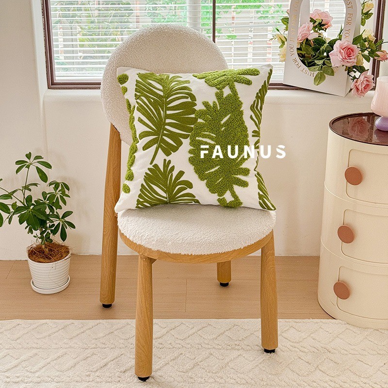 Allieuka ปลอกหมอน ปลอกหมอนอิง ปักลายดอกไม้ นุ่มสบาย สําหรับตกแต่งบ้าน 45 * 45 ซม - รูปที่ 6