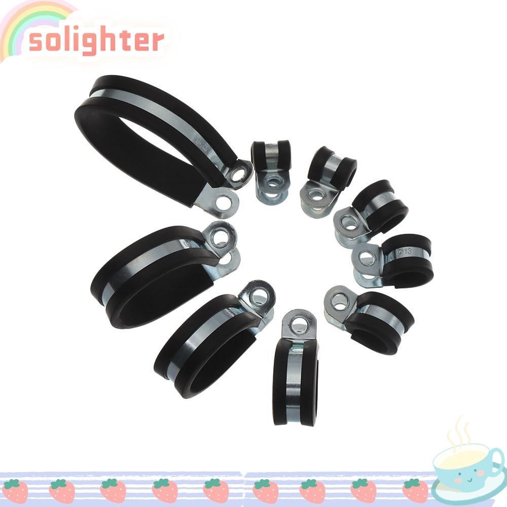 Solighter 10 ชิ้นสายไฟท่อ Clamp ทนทานอุปกรณ์ไฟฟ้าที่มีประโยชน์ท่อโลหะยึด Fix