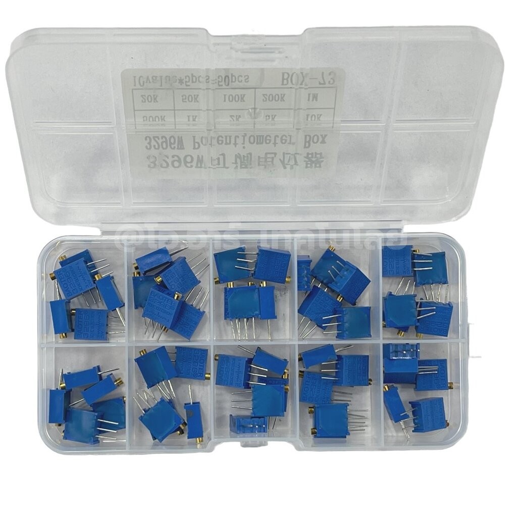 3296W Kit ชุดตัวต้านทานปรับค่าได้ VR แนวตั้ง 50ชิ้น VR Variable Resistor Trimpot Trimmer Potentiometer 10ค่า ค่าละ5ชิ… ราคา ถูกที่สุด ดีลบีเคเค แกลเลอรีภาพที่ 7