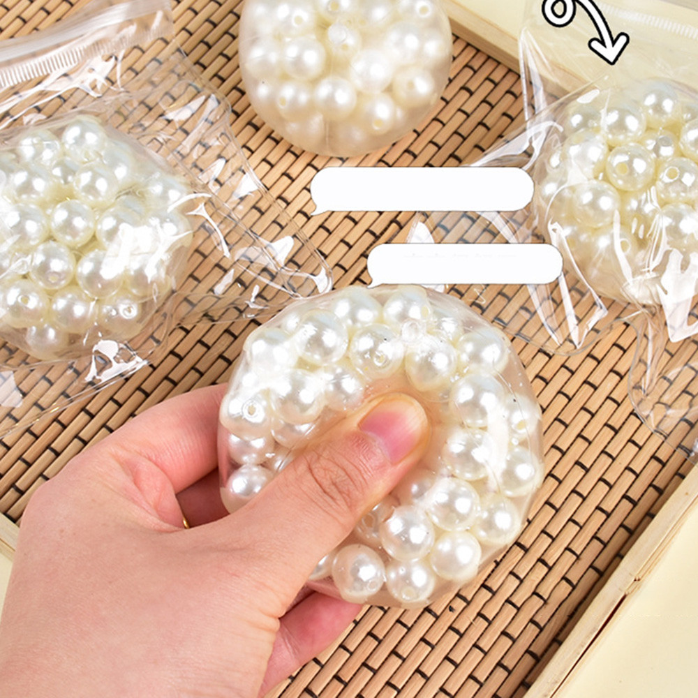 Creative สีสันลูกปัด Ball Slime Squishy ของเล่นแรงเสียดทาน Noisy Balls ของเล่นบีบอัด