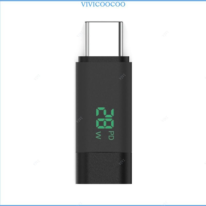 Vivi PD USB Type C ถึง USB C อะแดปเตอร์ชาร์จเร็วสําหรับโทรศัพท์แท็บเล็ตจอแสดงผลดิจิตอล