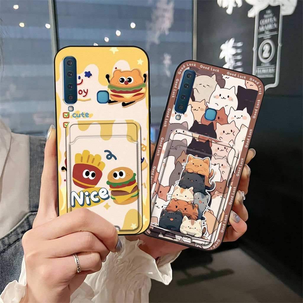 Card slot Cute Phone Case For Samsung Galaxy A9 2018/A9s/A920/SM-A920F Shockproof Cover Anti-knock Card sleeve Waterproof