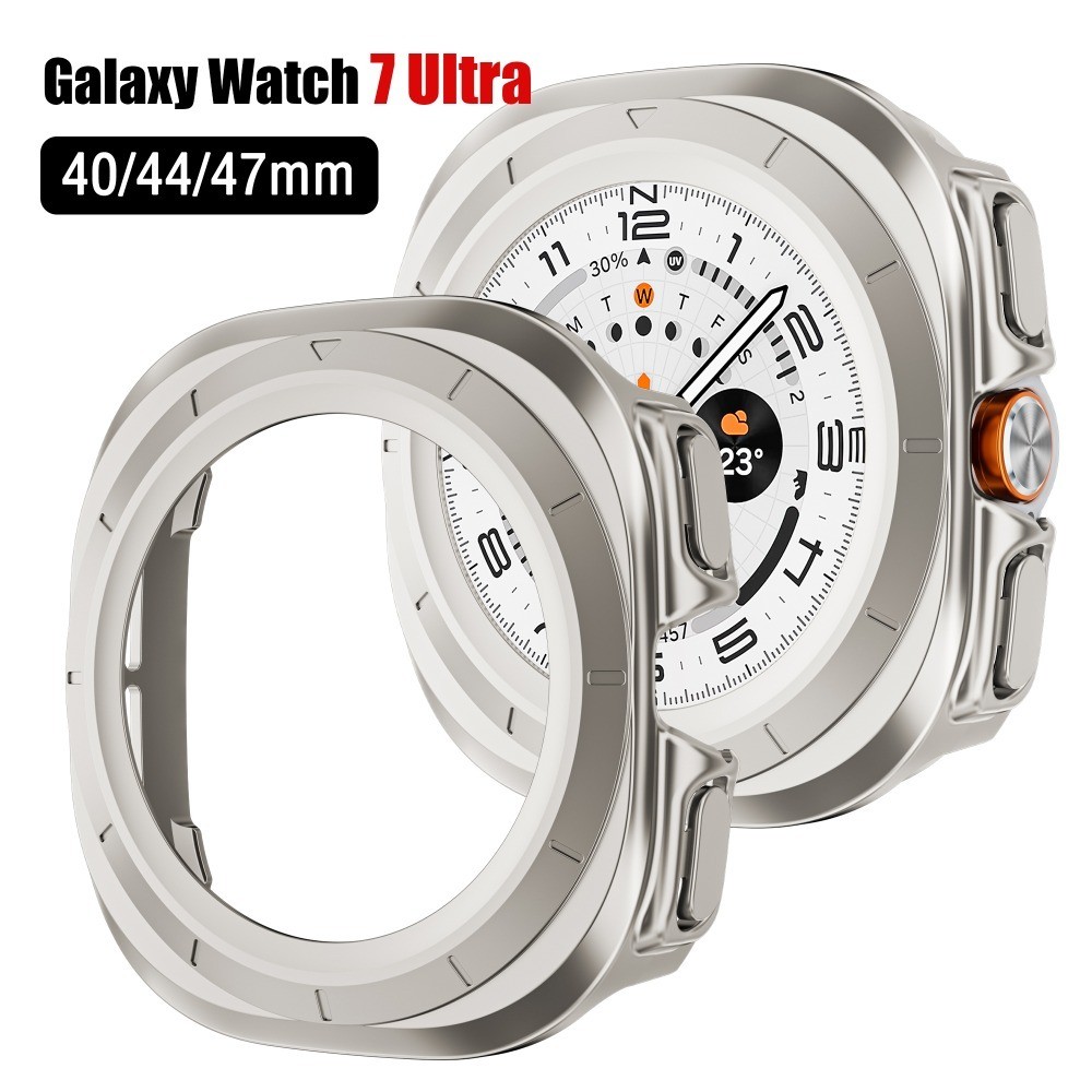 เคสพีซี + ตัวป้องกันหน้าจอสําหรับ Samsung Galaxy Watch 7 Ultra 47MM 40MM 44MM Hard PC ฝาครอบป้องกันพร้อมฟิล์มกระจกป้องกันรอยขีดข่วนนาฬิกา Ultra
