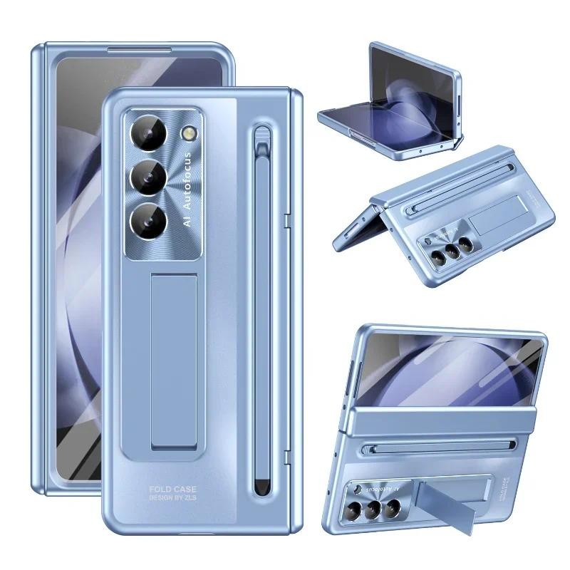 SAMSUNG เคสป้องกันพร้อมช่องเสียบปากกาสําหรับ ซัมซุง กาแลคซี พับ 4 5 6 พับ ทั้งหมด-ใน-หนึ่ง กรณีพร้อมฟิล์มป้องกันเต็มรูปแบบฝาครอบโทรศัพท์ปลอก