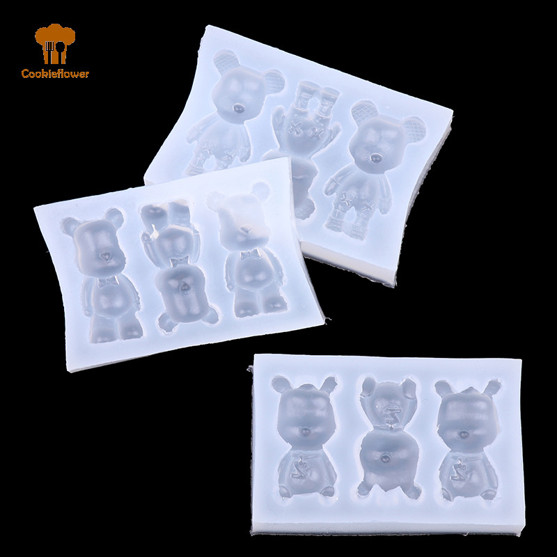 Ckfr Bowtie สไตล์หมีรุนแรงแม่พิมพ์ซิลิโคน DIY หมีรุนแรงช็อกโกแลต Candy Mold ใหม่