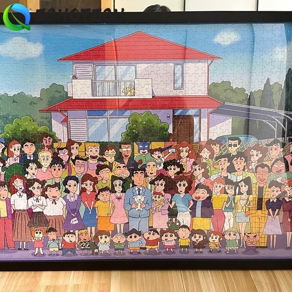 Echotech เครยอนชินจังจิ๊กซอว์ปริศนา,การ์ตูนเด็กเล็กปริศนาของเล่น,การศึกษากระเป๋าMontessoriที่น่าสนใจน่ารักมินิปริศนาเด็ก