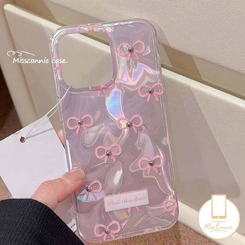 SAMSUNG สําหรับsamsung A56 A36 A05s A54 A06 A05 A04s A12 A15 A04 A30 A14 A24 A22 A53 A51 A34 A30s A13 A03s A20 A23 A32 ระลอกเลียนแบบผีเสื้อหรูหราBowknotกรณี
