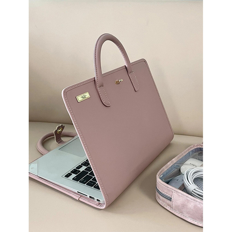 เคสคอมพิวเตอร์ เคสป้องกันคอมพิวเตอร์ กระเป๋าถือแล็ปท็อป สีชมพู สาว เคสคอมพิวเตอร์ เคสคอมพิวเตอร์ เคส