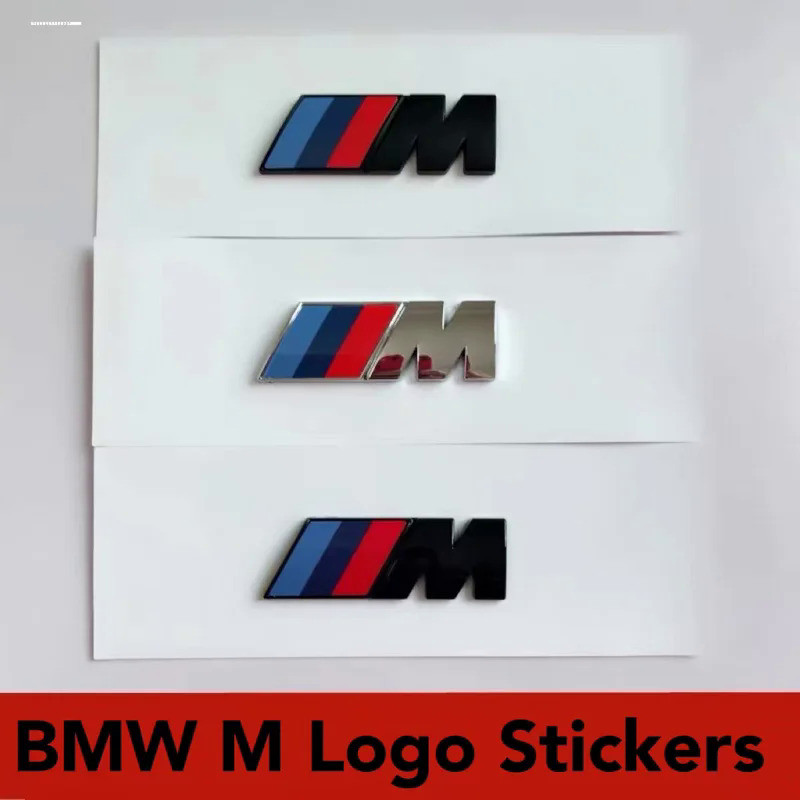 1Pcs M LOGO Fender Emblem Badge Rear Trunk Sticker For BMW 1 3 5 7 Series X1 X3 X5 X6 Car Decoration